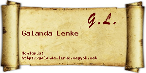 Galanda Lenke névjegykártya